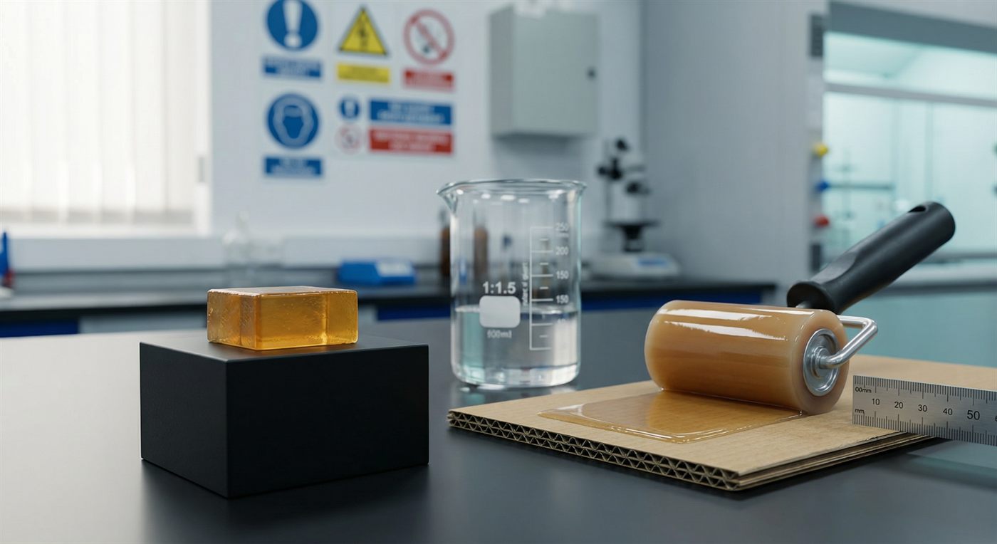 Jelly adhesive sample